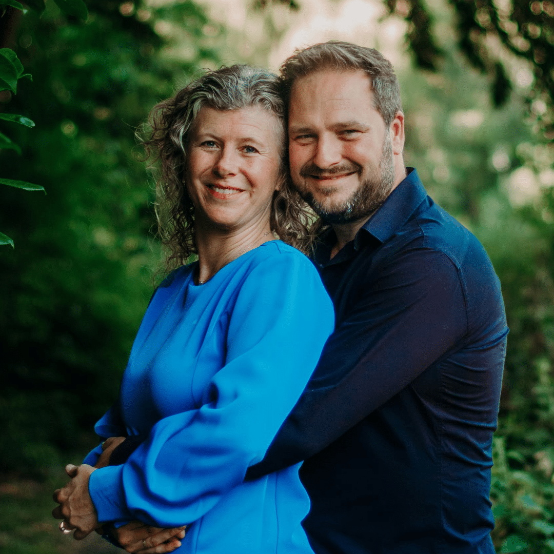 Albert en Michelle staand