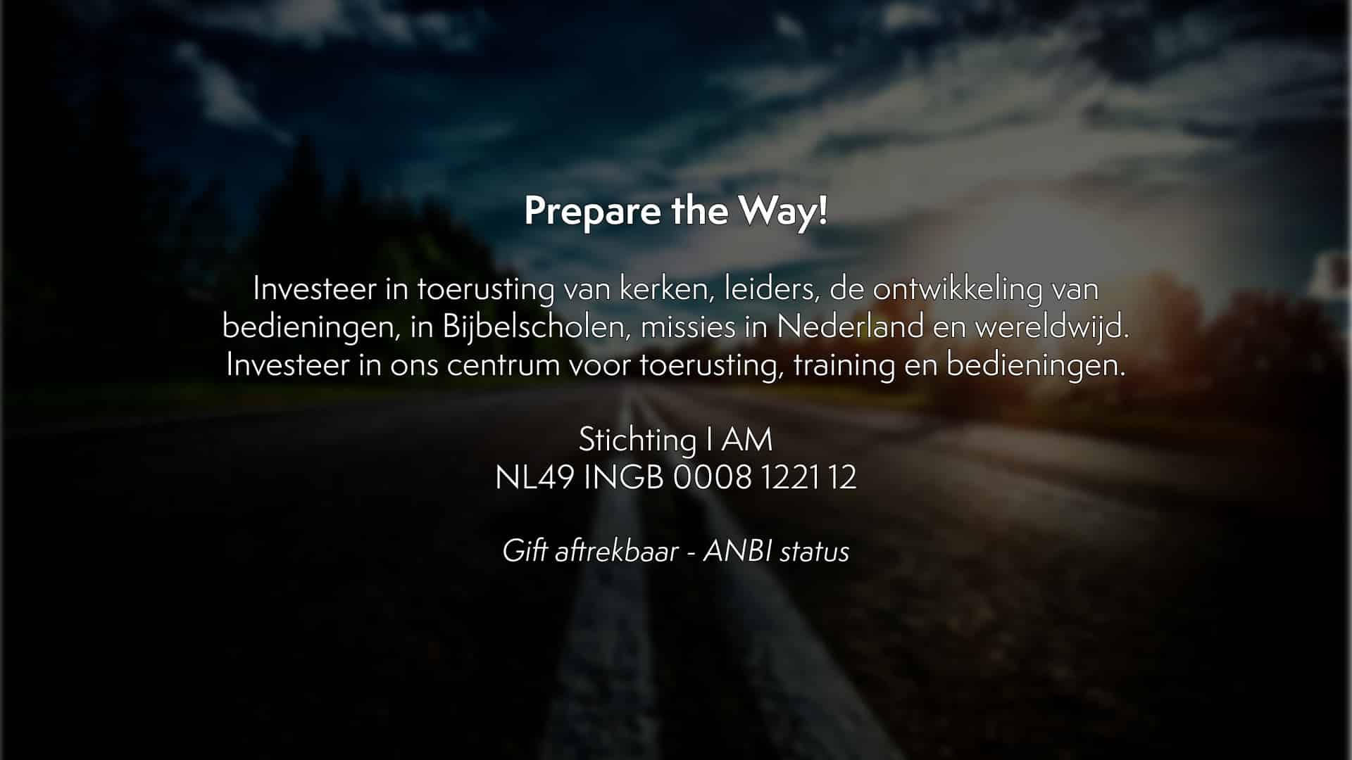 Prepare the Way